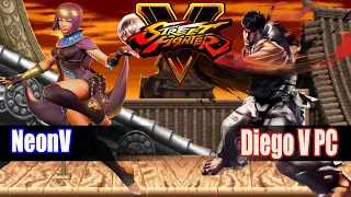 SFVCE: NeonV (Menat) vs DiegoV PC (Ryu) Street Fighter V Ranked Match Set