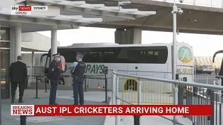 Australian IPL cricketers touch down in Sydney