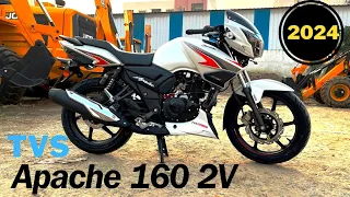 2024 TVS Apache RTR 160 2V Detail Review ✅Price, Feature,Mileage🙄