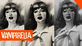 I Draw Vampirella Charcoal Portrait