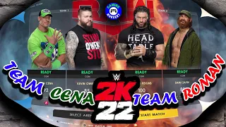 WWE 2K22 Gameplay | John Cena and Kevin Owens vs Roman Reigns and Sami Zayn | PS5 gameplay | latest