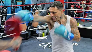 George Kambosos NEW ferociousness in comeback workout! Unleashes explosive combos on mitts & bag