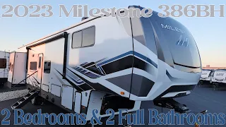 Awesome Family Camper 2023 Milestone 386BH Fifth Wheel by Heartland RV @ Couchs RV Nation RV Review