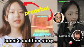 hanni auditioned for HYBE/ADOR because of minji (how hanni joined NewJeans)