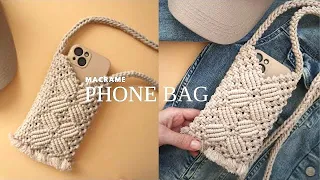 DIY Macrame Phone Bag in Elegant Design | Step by Step Tutorial