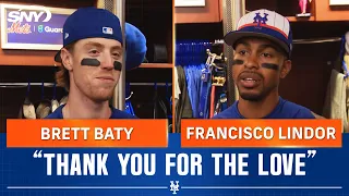 Francisco Lindor talks Citi Field standing ovation, Brett Baty on Mets playing well | SNY