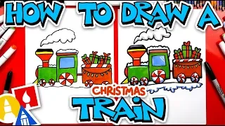 How To Draw A Christmas Train