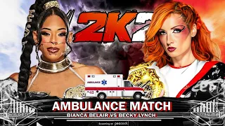 WWE 2K24 | Bianca Belair Vs Becky Lynch - Ambulance Match