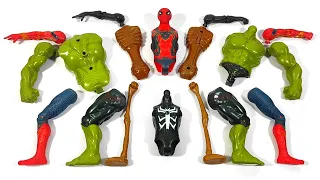 Merakit Mainan Spider-Man vs Venom vs Siren Head vs Hulk Smash Avengers Superhero Toys