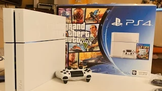 Распаковка бандла GTA 5 и белой PlayStation 4 (Unboxing)