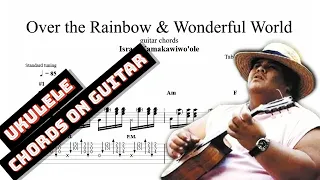 IZ - Over the Rainbow & Wonderful World TAB - acoustic guitar chords (PDF + Guitar Pro)