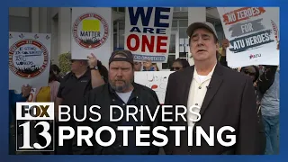 Bus operators protest Utah Transit Authority contracting out ski bus routes