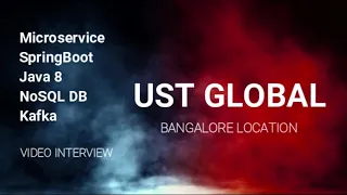 UST Global | Java microservice spring boot real time interview | Teams Interview | Bangalore