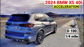 2024 BMW X5 40i acceleration 0-100, 1/4 mile & flexibility | G05 LCI | xDrive | GPS results