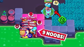 *OMG* TRAP 9 BRAWLERS ! Brawl Stars Funny Moments & Glitches & Fails #762