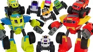 Blaze and the Monster Machines Transforming Robot Rider! Defeat dinosaurs! #DuDuPopTOY
