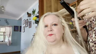 ASMR **Flat Ironing Donnas Hair! How do you think it turned out?