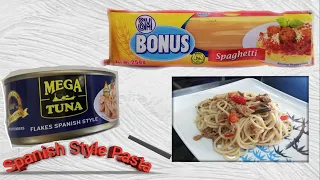 TUNA PASTA SPANISH STYLE NA SWAK SA BUDGET | PINAS RECIPES