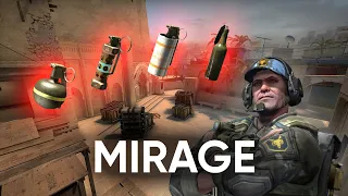 Mirage полная раскидка (full nades) - 64 tickrate