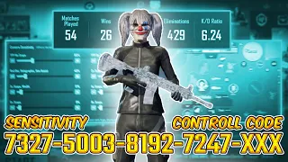 NEW UPDATE 3.1 !!💥BEST SENSITIVITY CODE + CONTROL SETTINGS PUBG MOBILE/BGMI (2024)