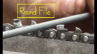 Chainsaw Square Ground Filing. ''Get The Gullet'', with a round file