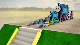 Big & Small THOMAS the Train and Baby ALPHABET LORE Cars vs Stairs | Teardown