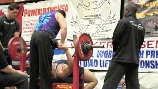 Cam LaForge's 311 lbs Bench Press - RAW - Sets Mass. Record