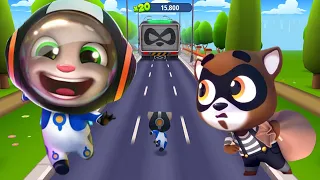 Talking Tom Gold Run Gameplay - all Characters Unlocks - Astronaut Tom Fights With Raccoon Boss 🔥