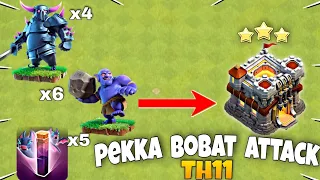 Th11 Pekka Bobat Attack Strategy | Th11 Pekka and Bat Spell Attack | Th11 Best Attack Strategy - Coc