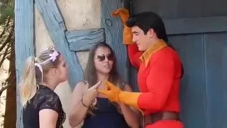 GASTON demonstrates why to stand clear of the doors at Magic Kingdom Disney World