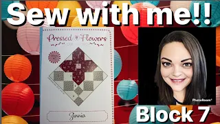 Sew with Me! Pressed Flowers Block of the Month from Sew Sampler - Block 7 - Fat Quarter Shop