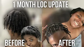 1 MONTH LOC UPDATE+MY FIRST RETWIST ON STARTER LOCS! | Chronicles of a Zoe