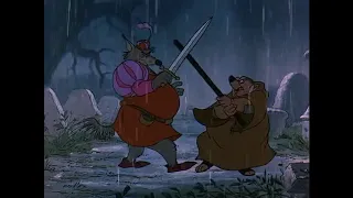 Mickey Mouse and Littlefoot in: Robin Hood - Friar Tuck Imprisoned