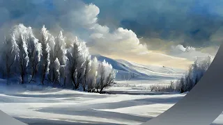 The Serene Beauty of a Mongolian Winter Landscape