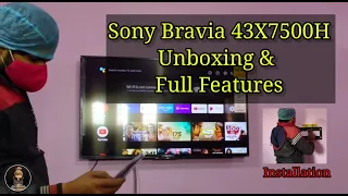 Sony Bravia 43X7500H Unboxing & Installation Video 2021 ! Sony Bravia 43 Inches 4K Android Smart TV