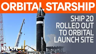 Ship 20 Rolls Out to the Orbital Launch Site to be Stacked on Booster 4 | SpaceX Boca Chica