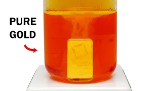 Dissolving a pure gold bar in acid