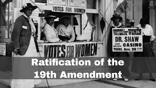 18th August 1920: Ratification of 19th Amendment of the US Constitution guarantees female suffrage