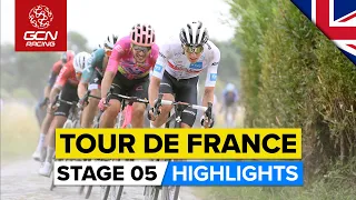 Carnage On The Cobblestones! | Tour De France 2022 Stage 5 Highlights