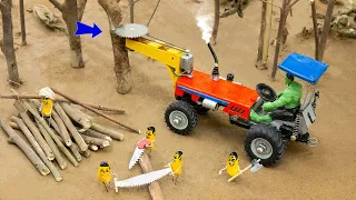 Diy tractor How To Make a wood Saw science project | diy mini Agricultural Machinery | @Sunfarming