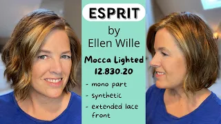 ESPRIT by Ellen Wille in Mocca Lighted, 12.830.20, wig review, styling options, and color details