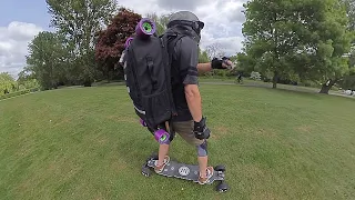 Fully Loaded! Evolve Electric Skateboards Backpack Filmed with Insta One X Ft. Ruroc Spitfire Helmet