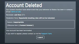 How To Get Banned On Roblox...