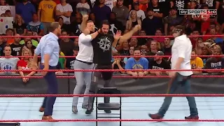 The Miz and The Miztourage confronted Dean Ambrose and Seth Rollins wwe raw July 17 2017