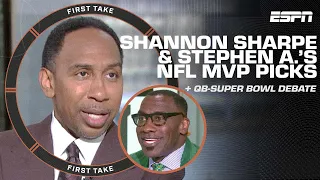 Stephen A. & Shannon Sharpe's MVP picks 🏈 + Debating the QB NEEDS to win the Super Bowl | First Take