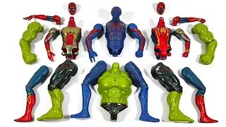 Avengers Toys Assemble Blue Spider-Man vs Hulk Smash vs iron Spider, Team Marvel's Story