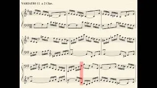 11 Goldberg Variations (J.S. Bach) complete with score. Kimiko Ishizaka, piano.
