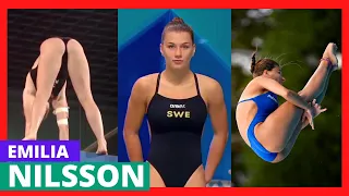 Emilia Nilsson (Sweden) Beautiful 3m Springboard Dive Highlights