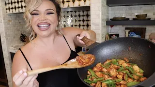 BEST CHICKEN STIR FRY EVER! (with water chestnuts + snow peas) | Cooking With Trish