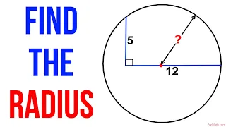 Can you find the Radius of the Circle? | Step-by-Step Explanation